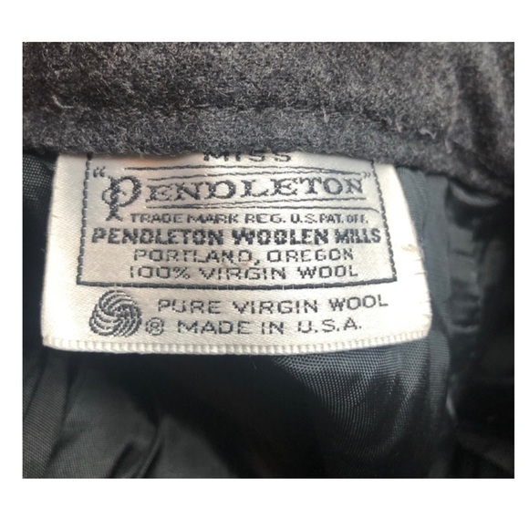 Vintage Miss Pendleton Dark Gray 100% Wool Skirt Waist 28 - Picture 5 of 11